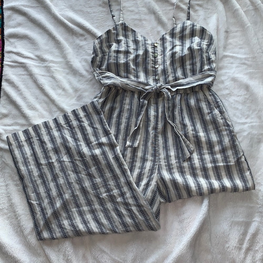 As U Wish striped jumpsuit